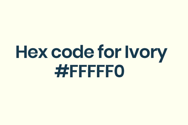 hex code for ivory