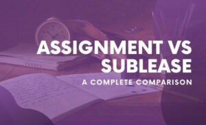 assignment versus sublease